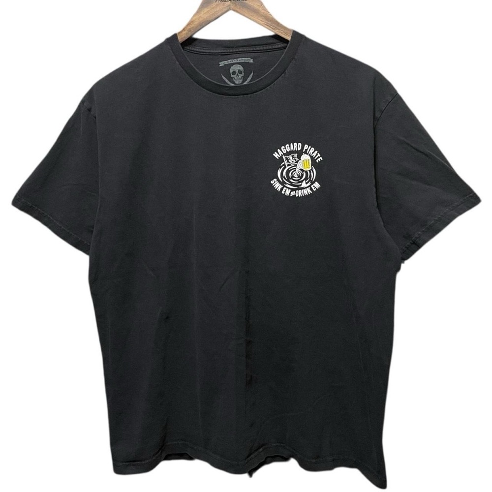 Haggard Pirate Sink ‘em and drink em drinking dive bar alcohol drunk T-Shirt tee